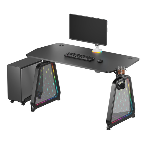 Herní stůl Ultradesk Booster, 136x70,5x75cm, RGB podsvícení