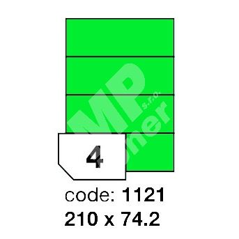 Samolepící etikety Rayfilm Office 210x74,2 mm 300 archů, matně zelená, R0120.1121D 1