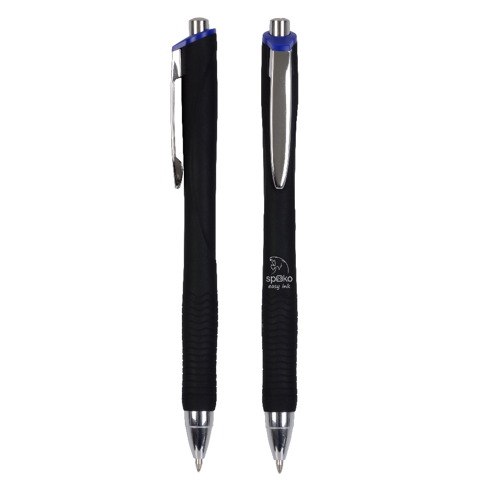 Kuličkové pero Spoko Panther, Easy Ink, modrá náplň, černé