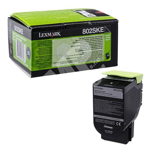 Toner Lexmark 80C2SKE, black, originál 1