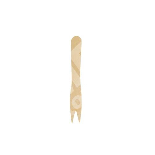 Vidlička na hranolky dřevěná 120 mm, 100ks 1
