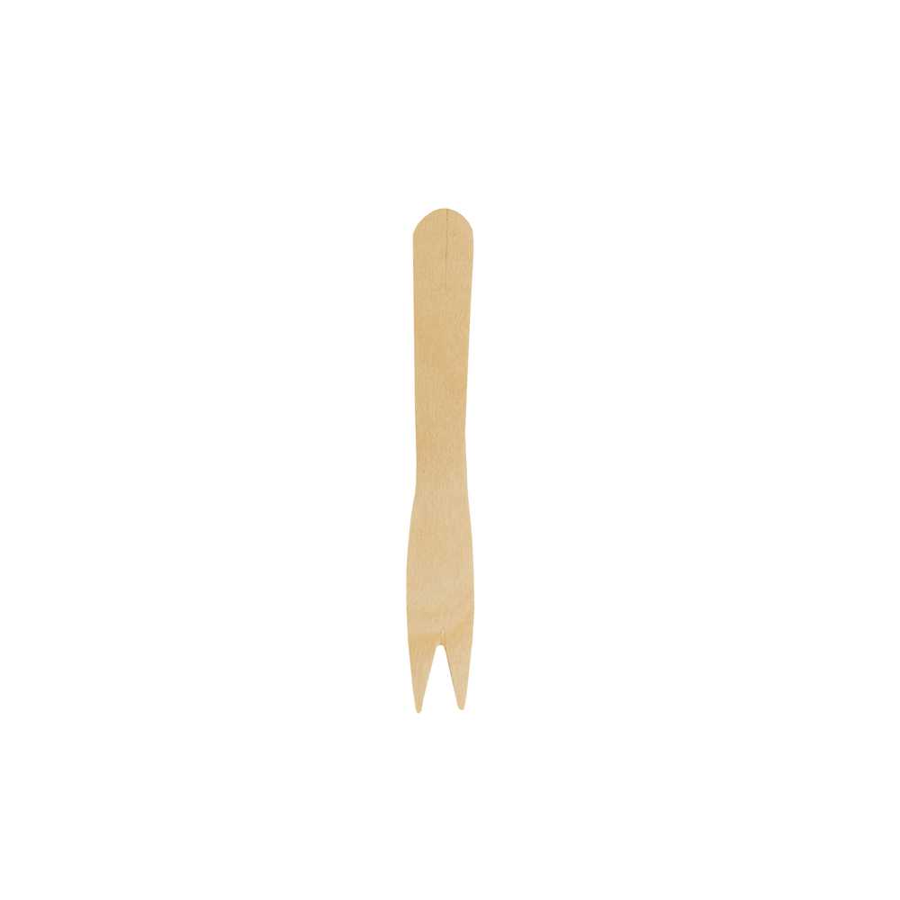 Vidlička na hranolky dřevěná 120 mm, 100ks
