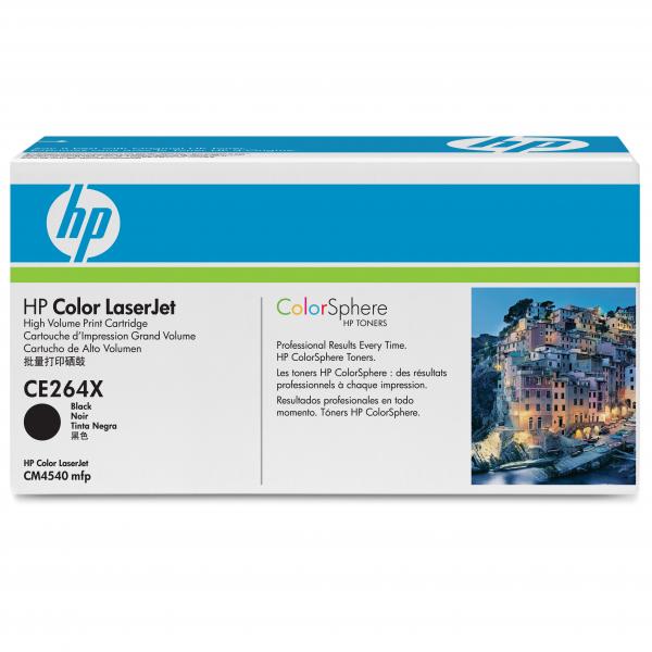 Toner HP CE264X, Color LaserJet CM4540, black, originál