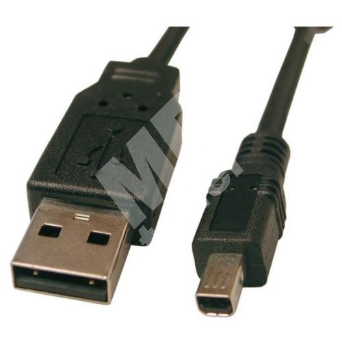 USB (2.0) kabel USB mini k digitalním fotoaparátům, A plug/4pin Hirose, 2m, LOGO 1