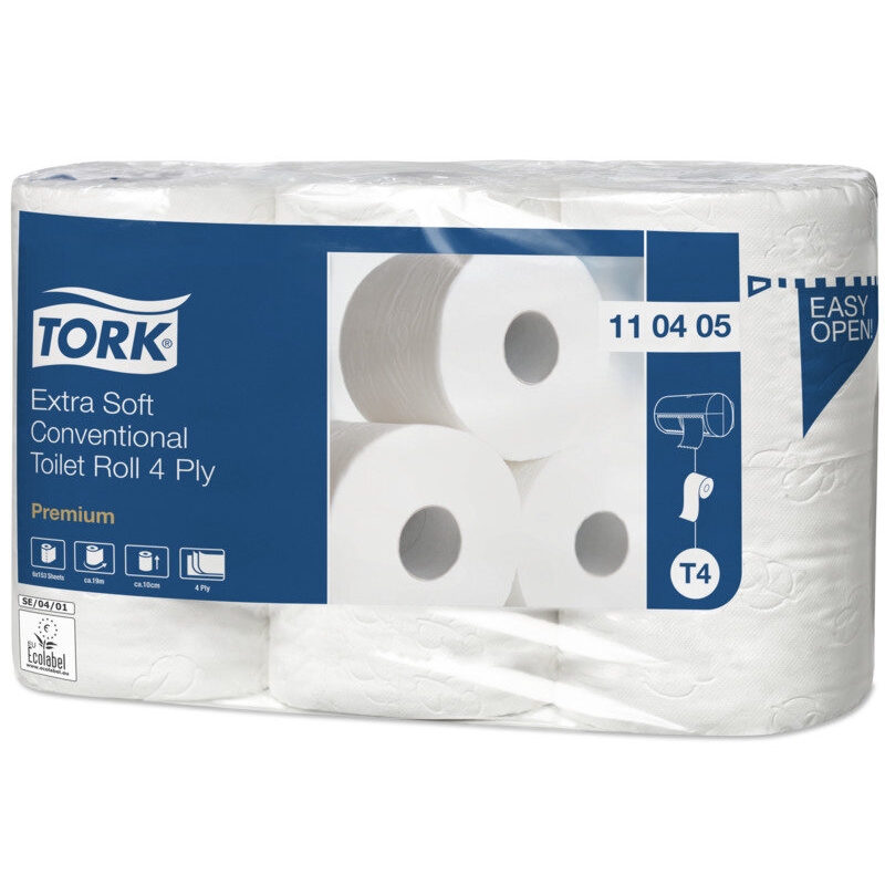 Tork toaletní papír konvenční role, 4vrstvý, bílý, T4