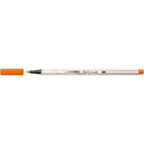 Štětcový fix Stabilo Pen 68 brush, světle oranžová 1
