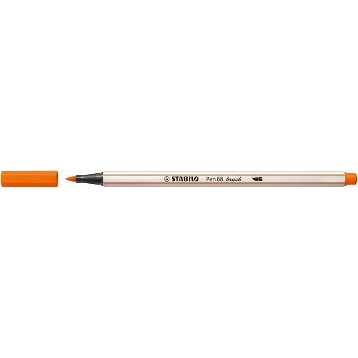 Štětcový fix Stabilo Pen 68 brush, světle oranžová