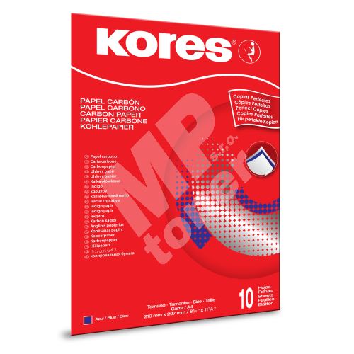 Kores 10 listů modrý, uhlový papír, kopírák 1