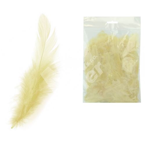Peří barevné Luma, krémové, 10g 1