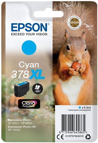 Inkoustová cartridge Epson C13T37924010, XP-15000, cyan, 378XL, originál