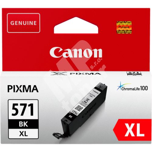 Cartridge Canon CLI-571BK XL, 0331C001, black, originál 3