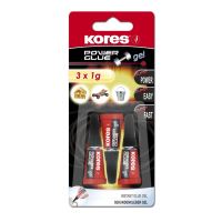 Lepidlo sekundové Kores Power Glue Gel 3 x 1g Lepidlo sekundové Kores Power Glue Gel 3 x 1g