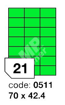 Samolepící etikety Rayfilm Office 70x42,4 mm 300 archů, matně zelená, R0120.0511D 1