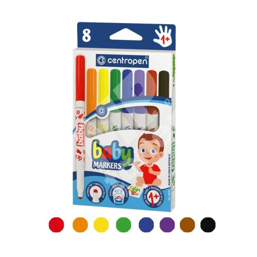 Centropen 8660/8 Baby markers, 8 barev 1