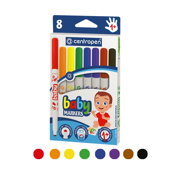 Popisovač Centropen 8660/8 Baby markers, 8 barev