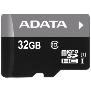 32GB ADATA MicroSDHC Premier, class 10 + adaptér