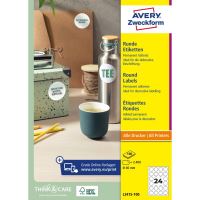 Kulaté etikety průměr 40 mm, 100 listů A4 L3415-100 1 (1)