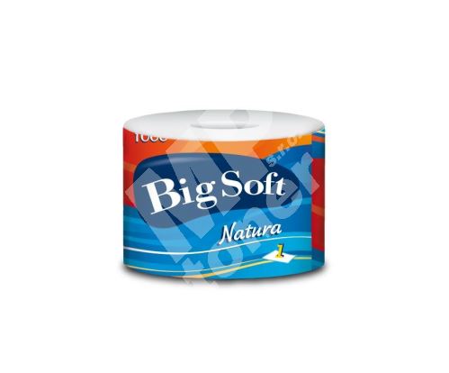 Big Soft Natura toaletní papír 1 vrstvý 1000 útržků 1 kus 1