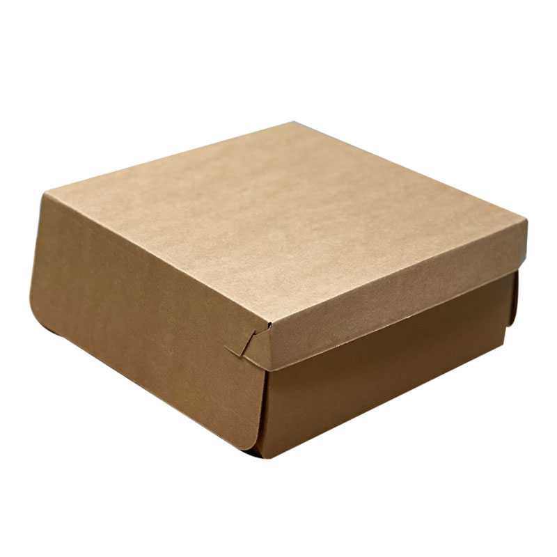 Krabice dortová silnější 280x280x100mm, hnědá, 100 ks