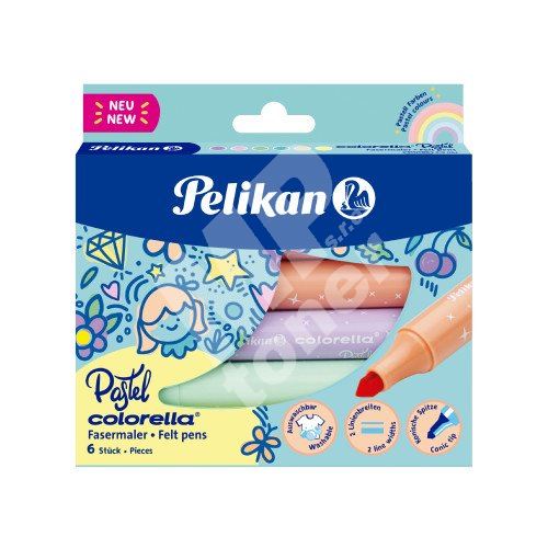 Fixy Pelikan Colorella, silné, 6 pastelových barev 1