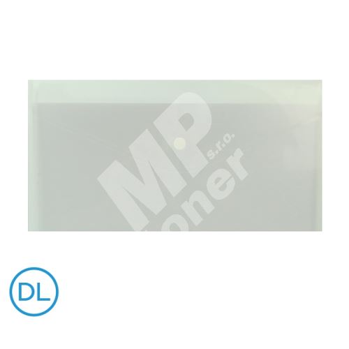 Obal spisový s klopou a drukem DL Luma, transparentní 1