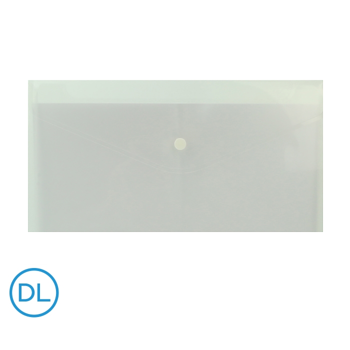 Obal spisový s klopou a drukem DL Luma, transparentní
