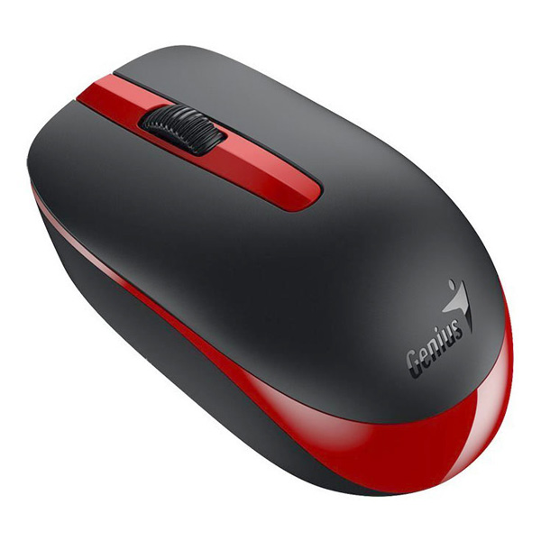 Myš Genius NX-7007, 1200DPI, 2.4 [GHz], optická, 3tl., bezdrátová USB, černo-červená