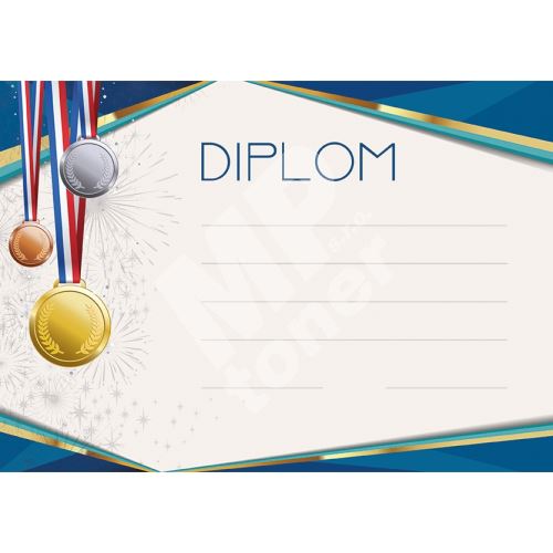 Diplom A4, medaile, 1ks 1