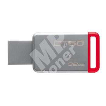 Kingston DT50 32GB, USB flash disk 3.0, kovová červená 1