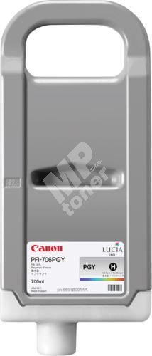 Cartridge Canon PFI-706PGY, photo grey, originál 1