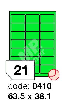 Samolepící etikety Rayfilm Office 63,5x38,1 mm 300 archů, matně zelená, R0120.0410D 1
