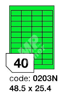 Samolepící etikety Rayfilm Office 48,5x25,4 mm 300 archů, matně zelená, R0120.0203ND 1
