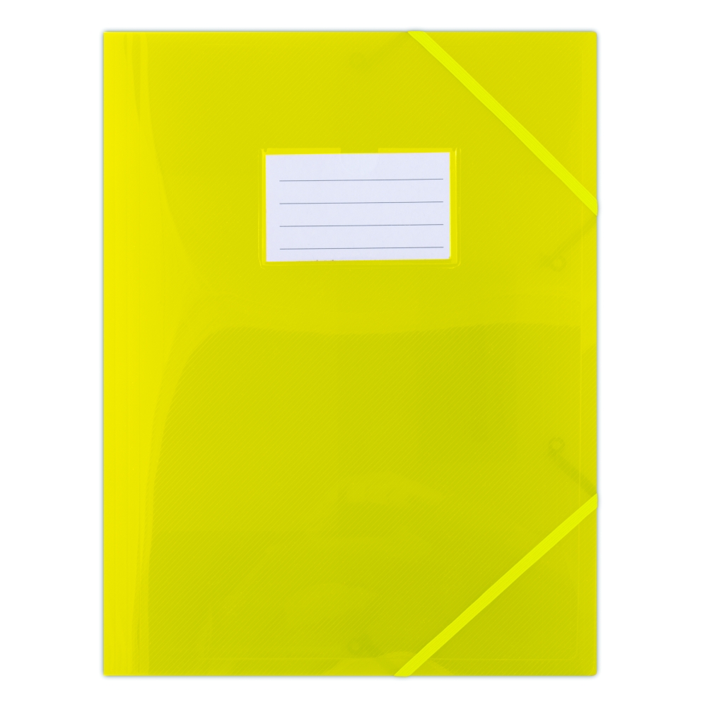 Spisové desky s gumičkou a štítkem Donau, A4, PP, žluté