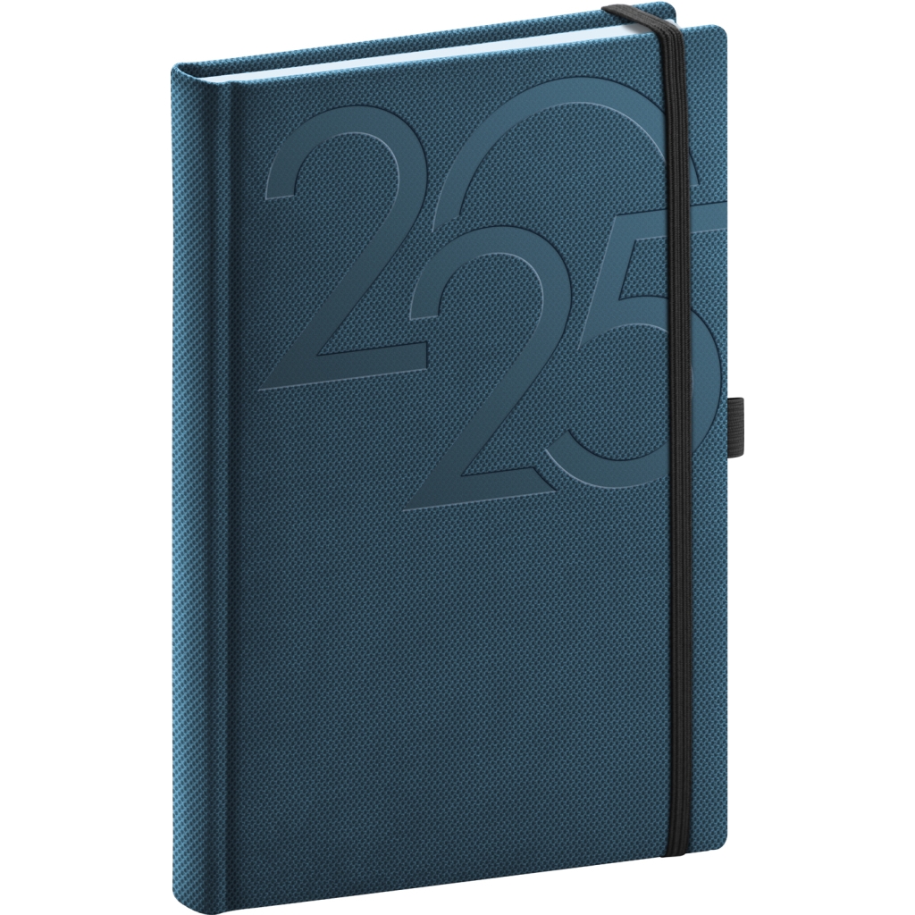 Denní diář Notique Ajax 2025, modrý, 15 x 21 cm