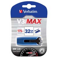 32GB Verbatim Store'N'Go V3 MAX, USB flash disk 3.0, 49806, modrá