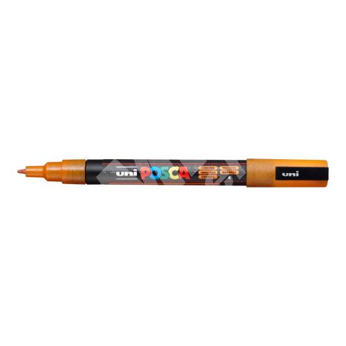 Uni Posca PC-3M akrylový popisovač, 0,9-1,3 mm, třpytivě oranžový 1