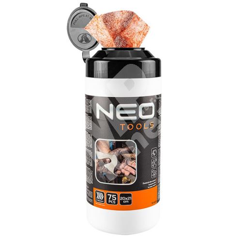 Abrazivní ubrousky Neo Tools, mytí rukou, čistění povrchů a nářadí, 75 ks 1