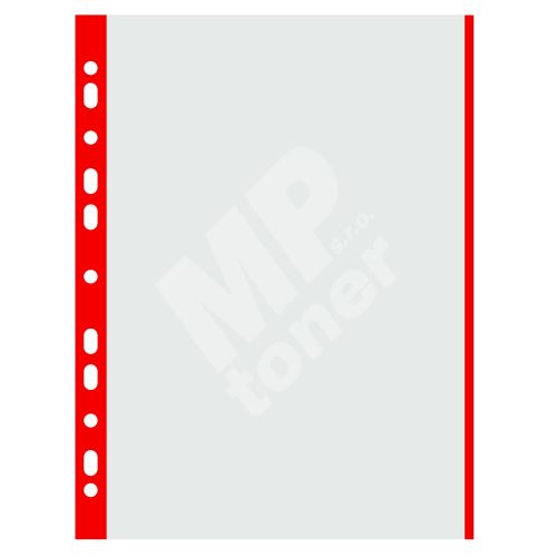 Donau prospektový obal matný A4, PP, 40 µm, červený okraj, 100 ks 1
