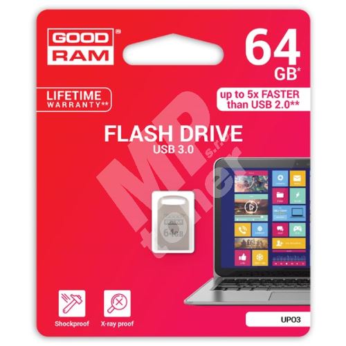 Goodram UPO3 64GB, USB flash disk 3.0, stříbrná 1