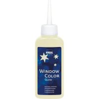 Barva na sklo Kreul Window Color, Glow-in-the-dark Yellow, 80ml
