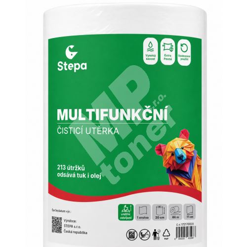 Multifunkční utěrka Stepa 1vrstvá 20cm, 213 útržků 1