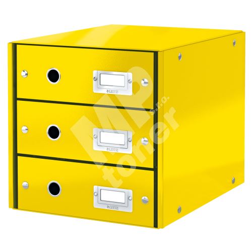 Leitz Click & Store Wow zásuvkový box (3 zásuvky), žlutý 1