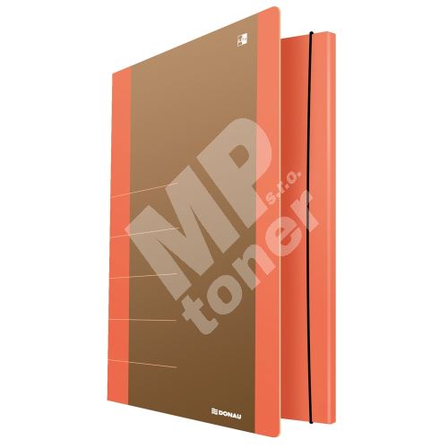 Donau Life spisové desky s gumičkou A4, karton, neonově oranžové 1