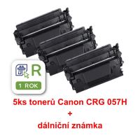 5ks kompatibilní tonerů Canon CRG 057H MP print + dálniční známka