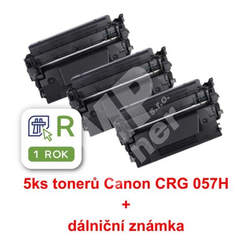 5ks kompatibilní tonerů Canon CRG 057H MP print + dálniční známka 1