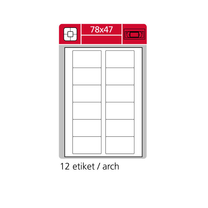 Samolepící etikety A4 SK LABEL 78 x 47 mm, 100 archů