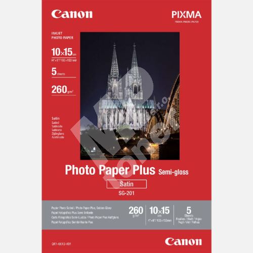 Fotopapír Canon Photo Paper Plus Semi-Glossy, 10x15cm, 5ks 1