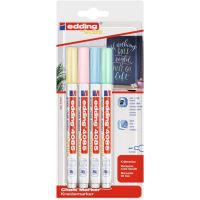 Křídové popisovače Edding 4085, na sklo a tabule, Pastel, sada 4ks Křídové popisovače Edding 4085, na sklo a tabule, Pastel, sada 4ks