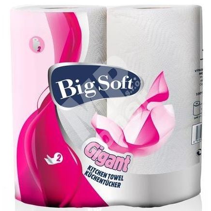 Big Soft Gigant papírové utěrky 80 utěrek 2 kusy 1