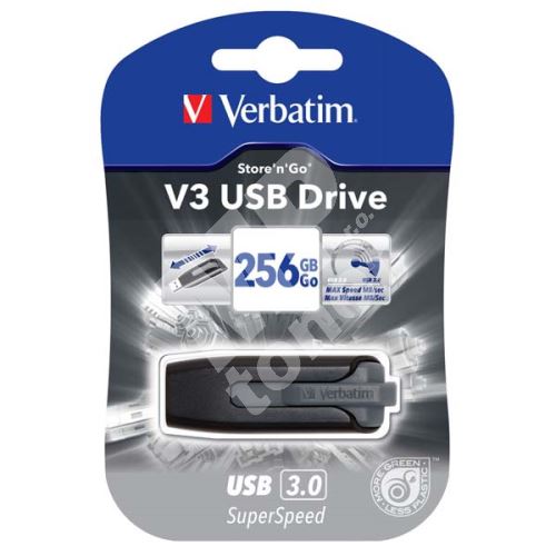 Verbatim 256GB, USB flash disk 3.0, Store n Go V3, 49168, černá 1